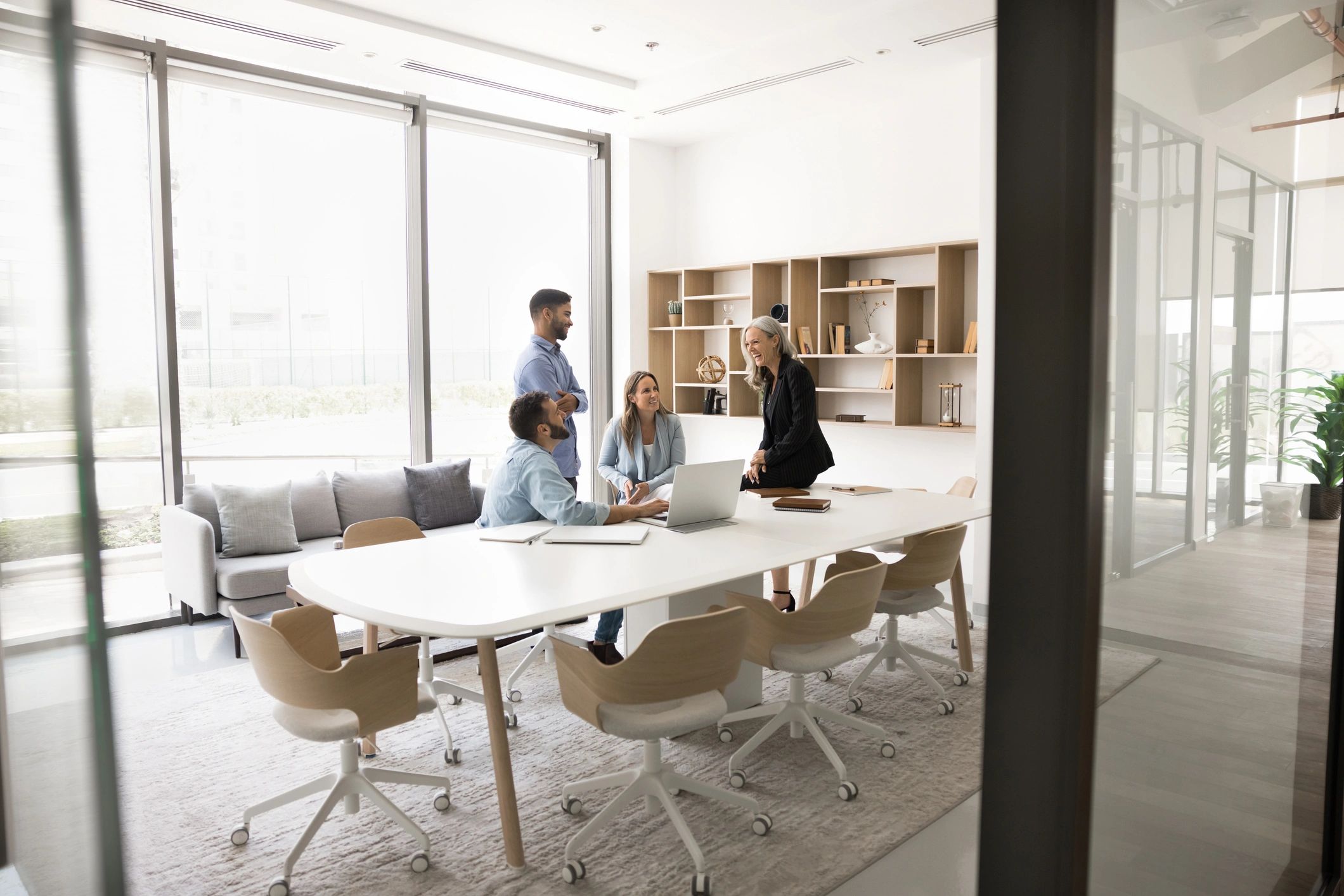 Business team collaborating at a conference table
