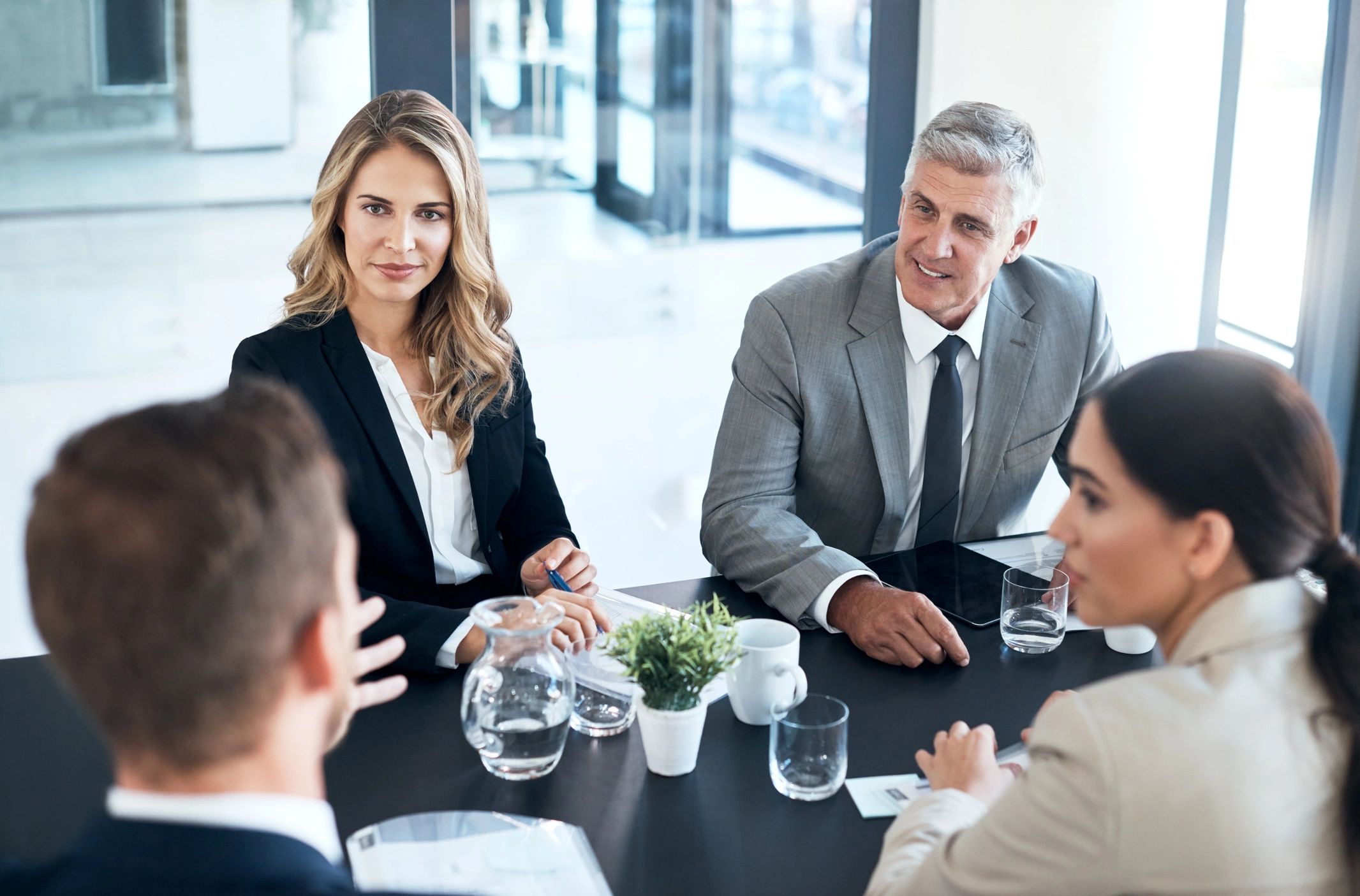 Business leaders meeting in a boardroom